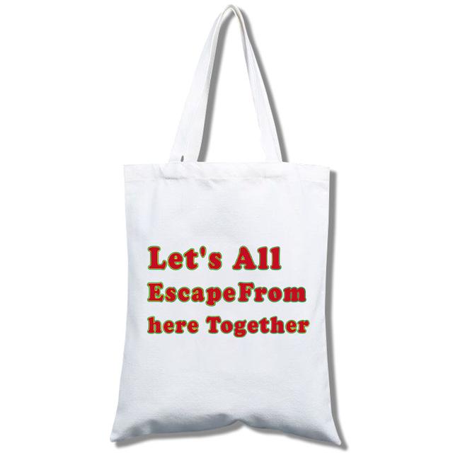 Fashion Anime The Promised Neverland  Men Women Reusable Shopping Bag Cartoon Print Eco-Friendly Canvas Tote Bag