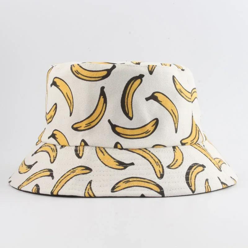 1 Stück Männer und Frauen Frische Frucht Fischerhut Banane Tropische Frucht Baumwolle Fischerhut Gorros Strand Reisehut