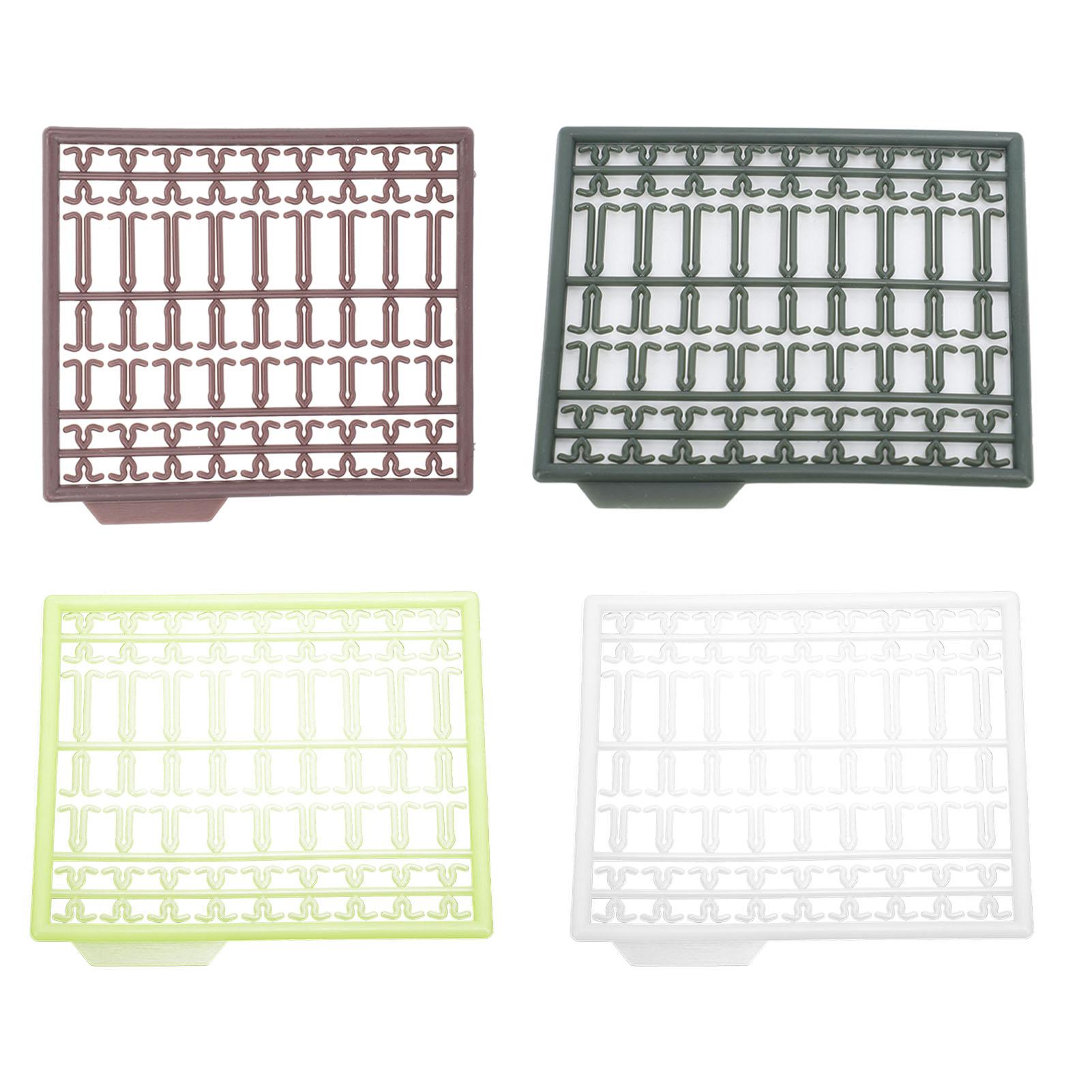 

30Pcs Bait Stoppers Plastic Grid Type Strong Fish Hair Stopper for Carp Boat Lake River White