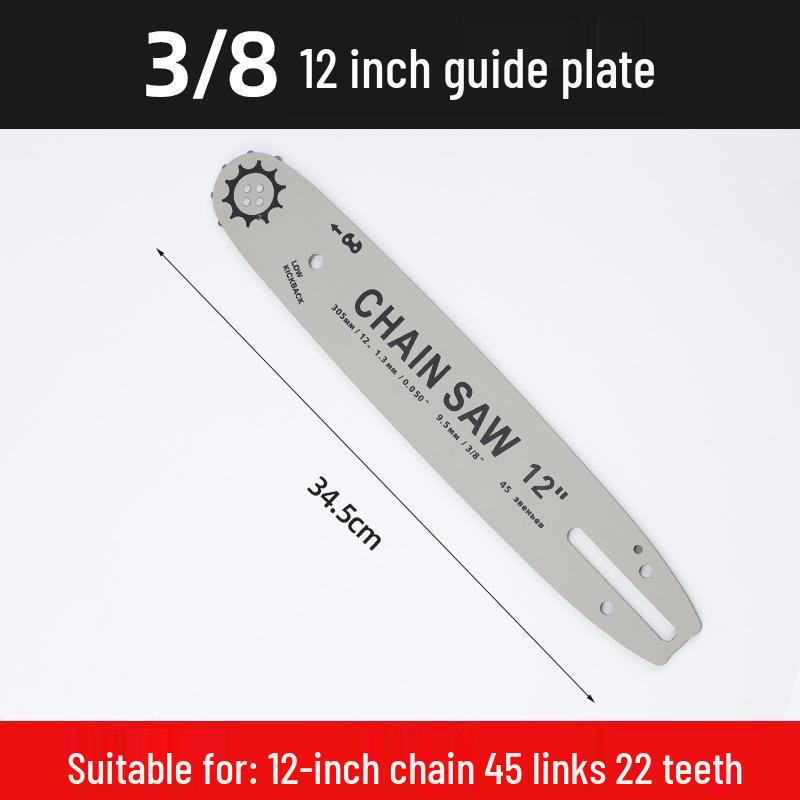 Universal Chainsaw Guide Bar & Chain: 4" & 16" for Gasoline & Lithium Electric Saws