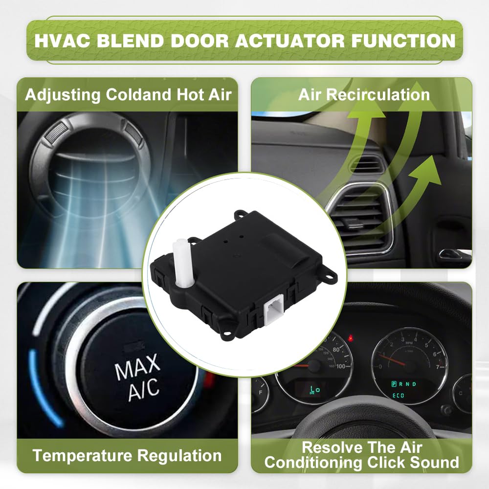 HVAC AC Heater Blend Door Actuator, HVAC Control Module, Compatible with Ford Expedition from 3, 18, 02 2002-2006, 1L2Z19E616BA, 2L2H19E616AA, 8Pins,