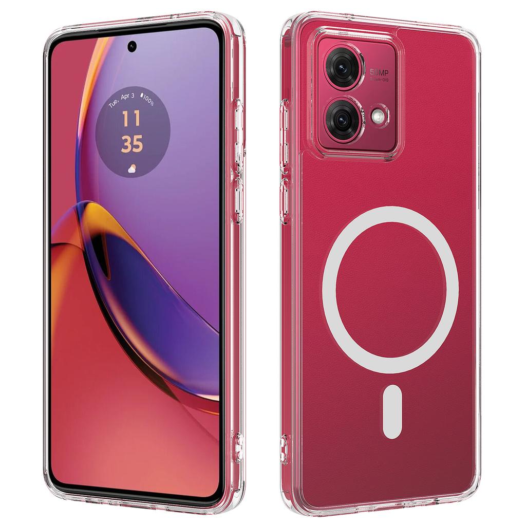 Pro Motorola Edge 40 Neo 5G Průhledný kryt na telefon Kompatibilní s MagSafe TPU+Akrylový zadní kryt