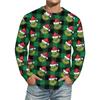 Men's Christmas Printed Imitation Cotton Long-sleeved Shirt