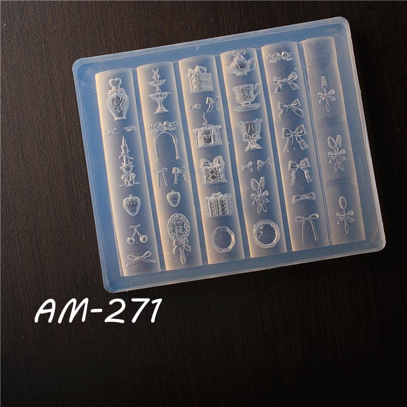 Nagelkunst Weiche Silikon Schleife Form 3D Schnitzen Gebogene Schablone Werkzeuge Kunstbedarf Nagelkunst Charms Zubehör