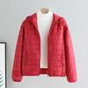 Giacca Leggera Imbottita in Cotone da Donna Nuova Invernale 2025 Cappotto in Cotone Sottile Ampio Corto Parka da Donna con Cappuccio Cappotto Capo d'Abbigliamento Esterno da Donna