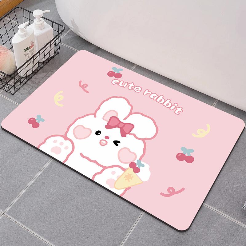 Desene animate cu uscare rapidă, pernă absorbantă, bucătărie, podea, ușă, covor, baie, antiderapant, anti-murdărire, covor de toaletă, desen animat, covor