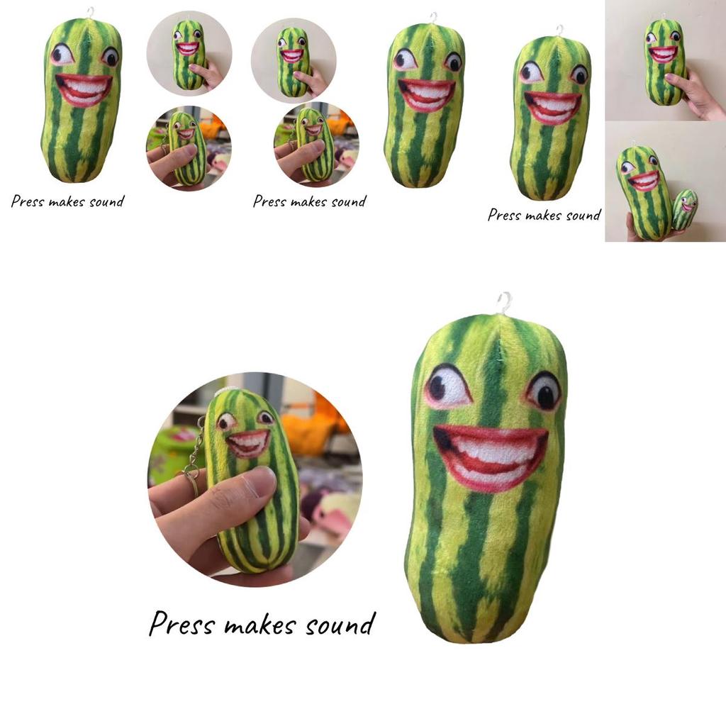 Talking Watermelon Slice Plush Toy Adorable Pp Cotton Stuffed Animal For Kids And Adults