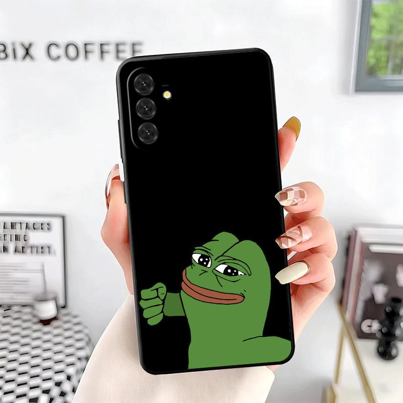 Funny Sad Forg P-Pepe Meme Soft Phone Case for Samsung A17 A37 A57 A16 A26 A36 A56 A15 A25 A35 A55 A14 A24 A34 A54 A13 A23 A33 A