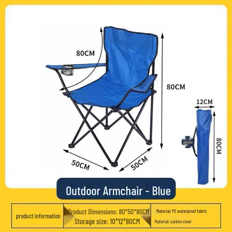OIMG Portable Folding Camping Chair with Backrest