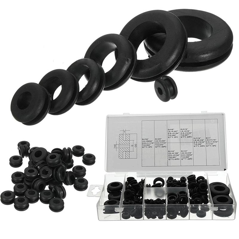 Purchase 180 Pc Rubber Grommet Assortment Set Firewall Wiring Electrical Wire Gasket Kit In - Foto 7