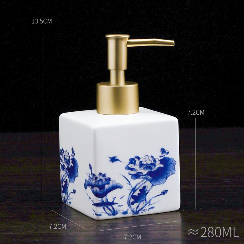 

Hotel Ceramic Hand Sanitizer Bottle Portable Press Empty Bottle Shower Gel Bottling Bottle Liquid Container Bathroom Accessories