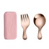Portable Kids Utensils Set with Stainless Steel Spoon Fork and Case, Mini Tableware for Lunch Box Picnic Camping