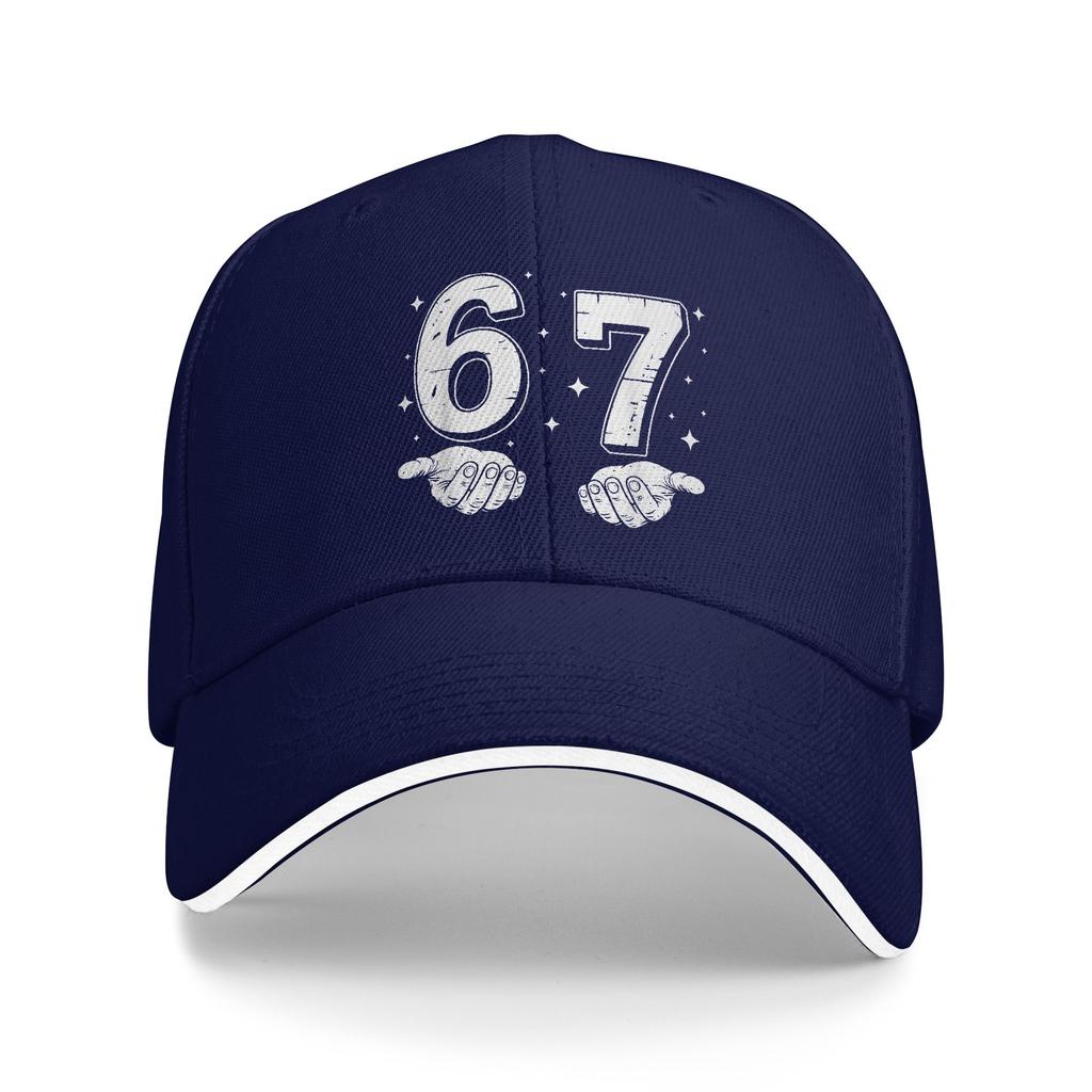 Summer Funny Six Seven 6 7 Meme Gen Alpha Slang 6 7 Hands Baseball Cap Running Hippie Street Style Print Sun Trucker Hat