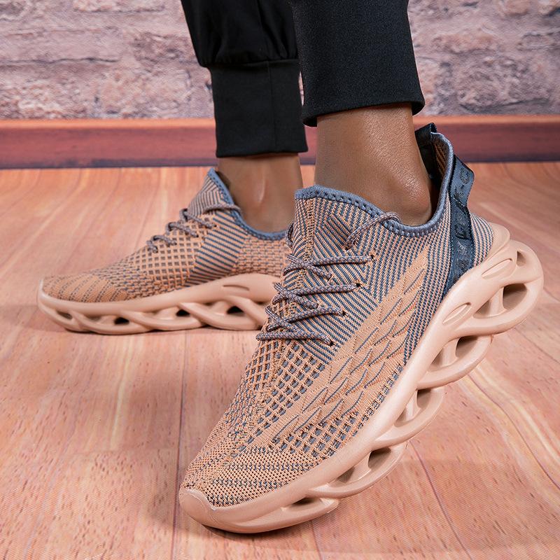 Nya Mode Gröna Herr Löparskor Stor Storlek 47 Andningsbara Bladskor Träningsskor Herr Lätta Sportskor Zapatillas Hombre