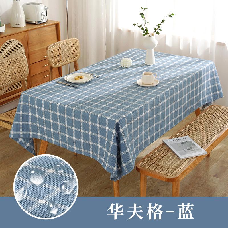 Checkered Table Cloth for Household Waterproof and Oil Resistant Dining Table Cloth Rectangular Durable and Easy To Maintain
