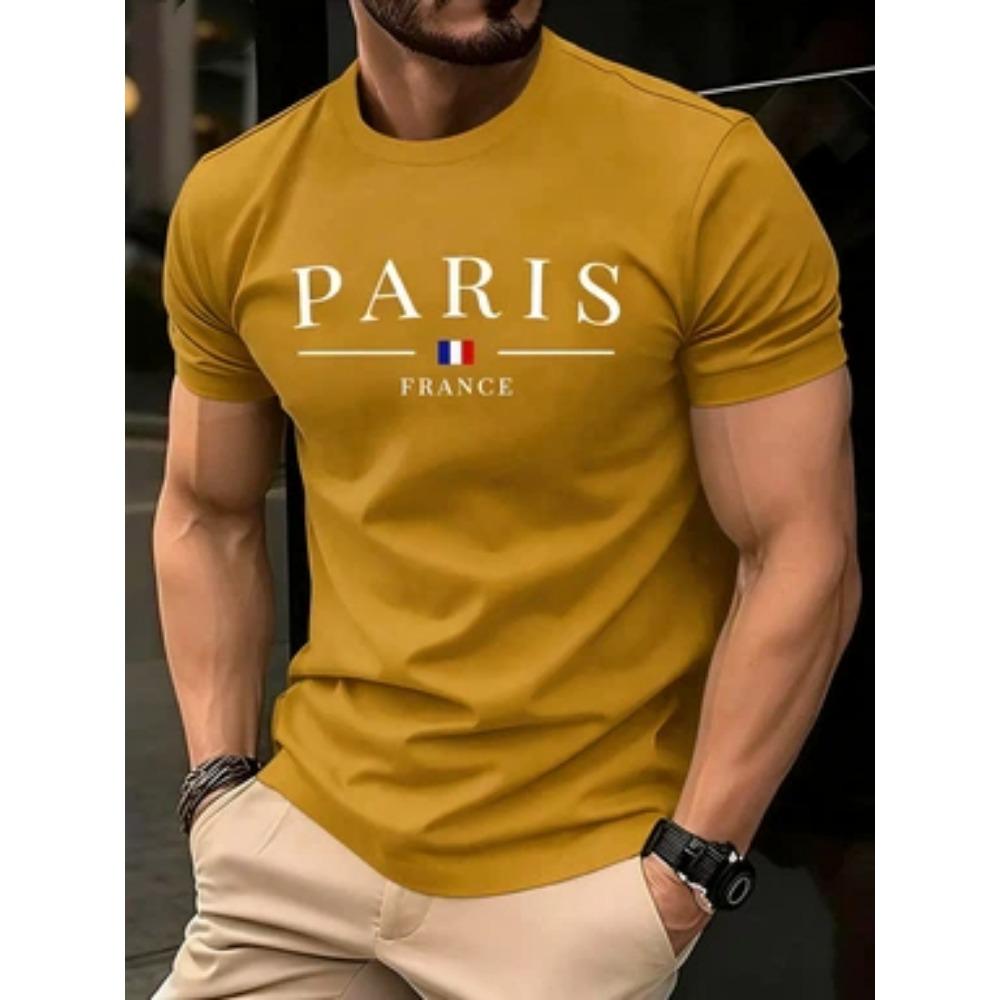 

Men s 3D Letter Print T-Shirt Hip Hop Street Style Casual Summer Top 6XL