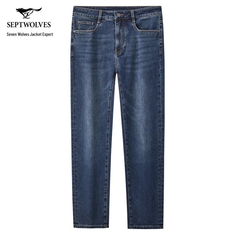 Septwolves Men s Loose Fit Straight-Leg Denim Jeans 33