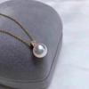 2023 Women's Elegant Round Pearl Necklace in Gold-Plated S925 Silver – Versatile & Light Luxury