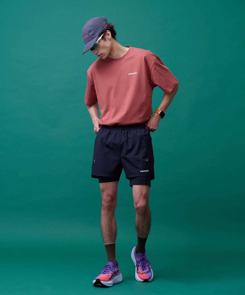 Minasu Unisex Multi Sport Two In One Running Shorts_Black