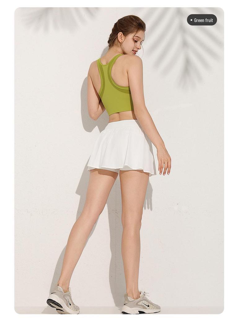 Plus Size Front Zipper Shockproof Sports Bra with Fixed Pads - Breathable, Beautiful Back Yoga Vest for Outdoor Wear