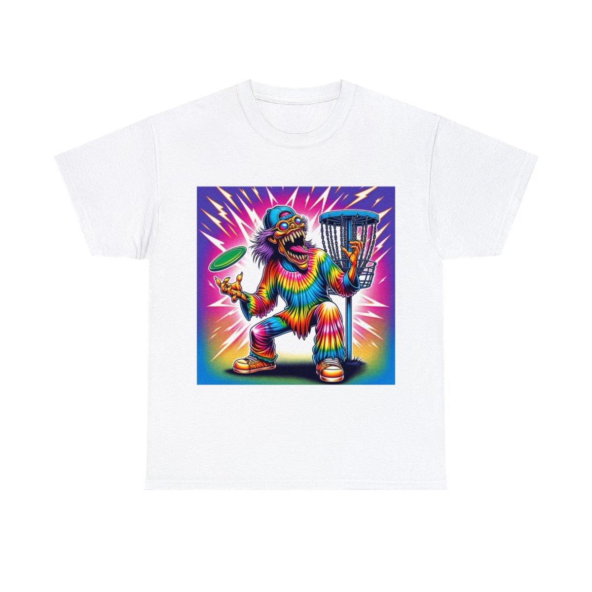 

Unisex Adult T Shirt Retro Style Disc Golf Graphic Tie Dye Hippie Monster Sports 5XL різнокольоровий