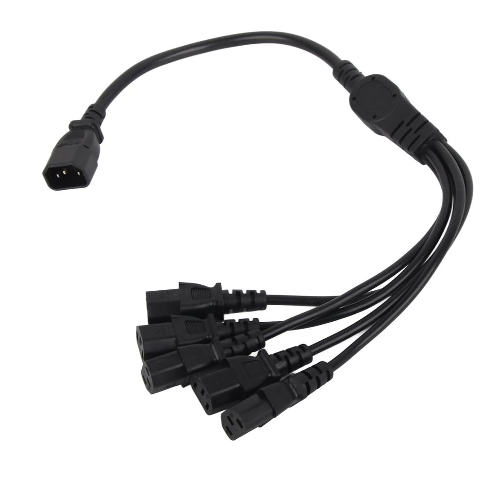 UPS PDU C14 To 5 X C13 Power Adapter Cable Male To Female 10A 250V Y Splitter Power Adapter Cable