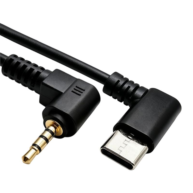 USB C To 4Pole 3.5Mm Headphone Jacks Cable Right Angle Design Sound Cable For Mobile Devices 30Cm/11.8in