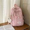 Schoolbag Japanese cute drawstring niche design high school student schoolbag female simple college student backpack large capacity backpack