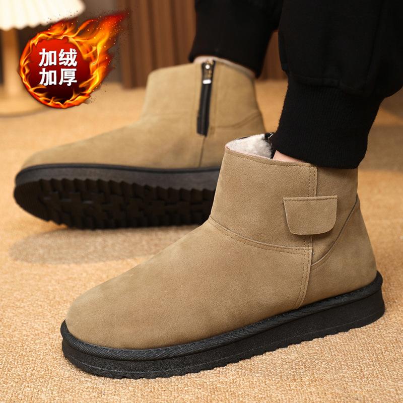 Snow boots winter new warm fleece thickened bread shoes cold-proof and non-slip cotton shoes