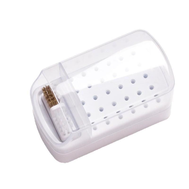 Cross-Border Manicure 30-Hole Grinding Head Storage & Cleaning Box