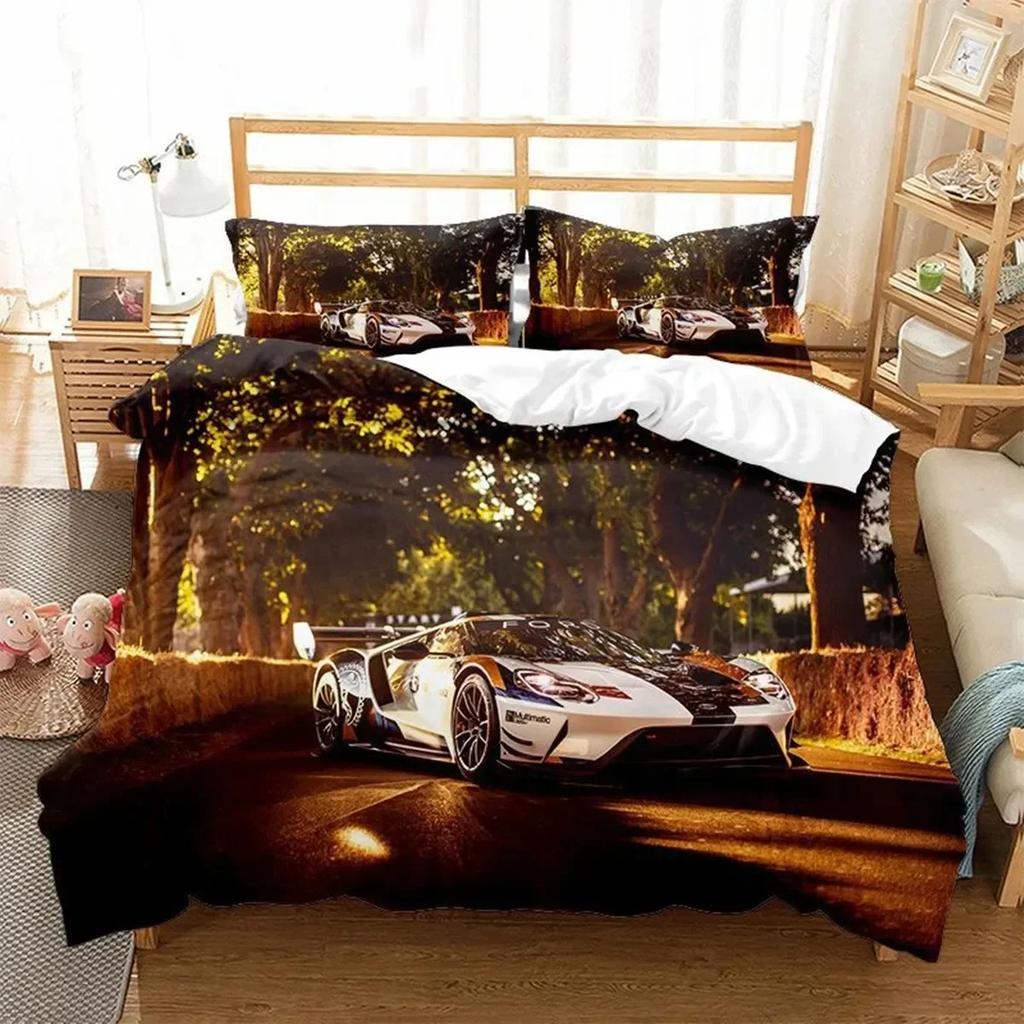 3D Print Sports Car Children'S Favorite Comfortable Duvet Cover Pillowcase Bedding Set Children Bedroom Decoration Home Textile