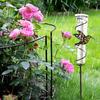 17.72inch Durable Metal Rain Gauge Bird Gauges with Easy-to-Read Glass Tubes Unique Design 9.2 Oz Capacity Gauge