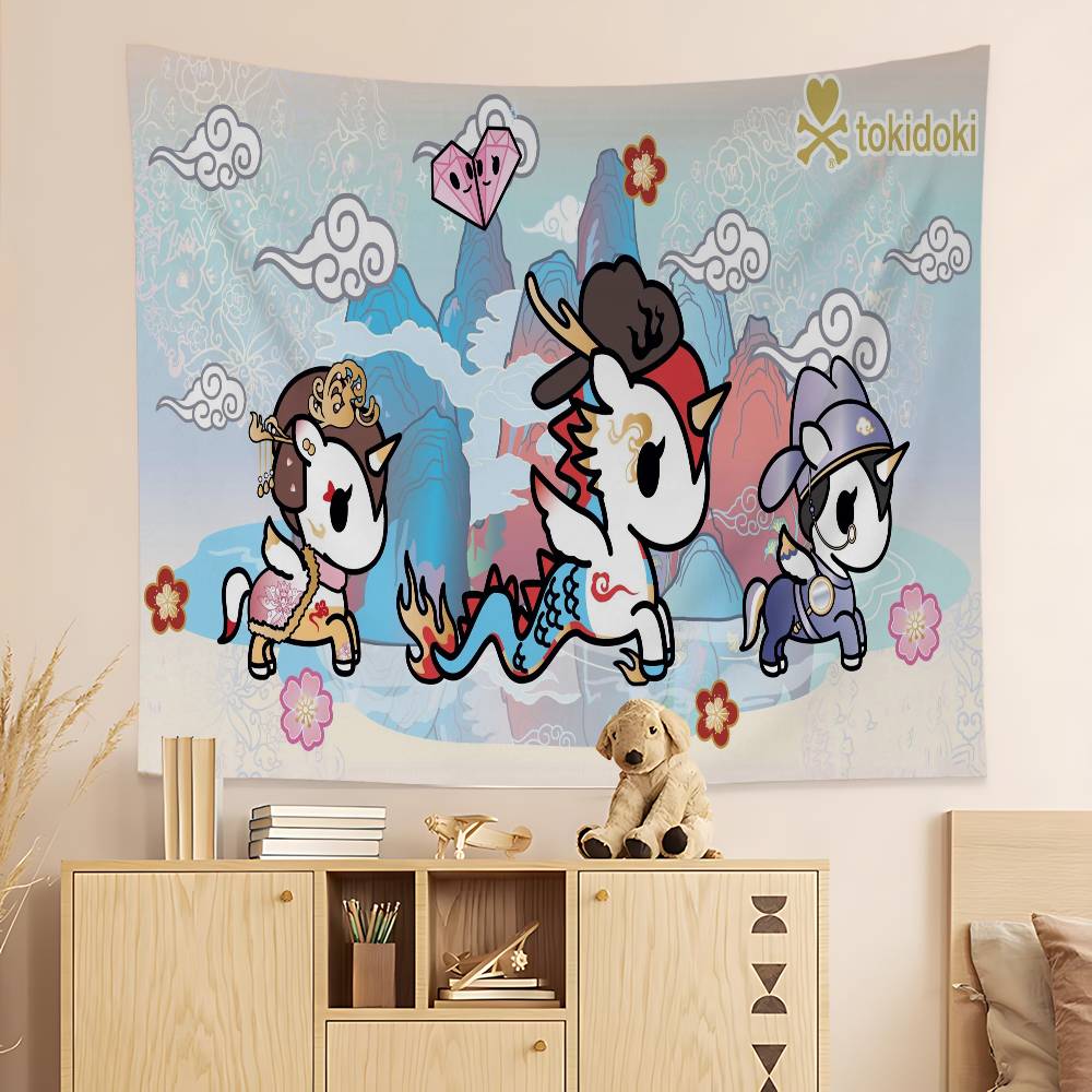 Japan Anime Tokidoki Chart Tapestry for Living Room Home Dorm Decor Art Home Decor