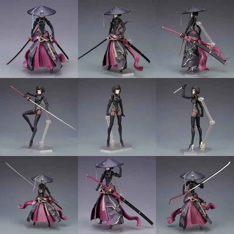 Anime Figma 549 Ronin The Vagrant Samurai Action Figures Cute Mecha Musume Posable Display Desktop Ornament Toys Collectible