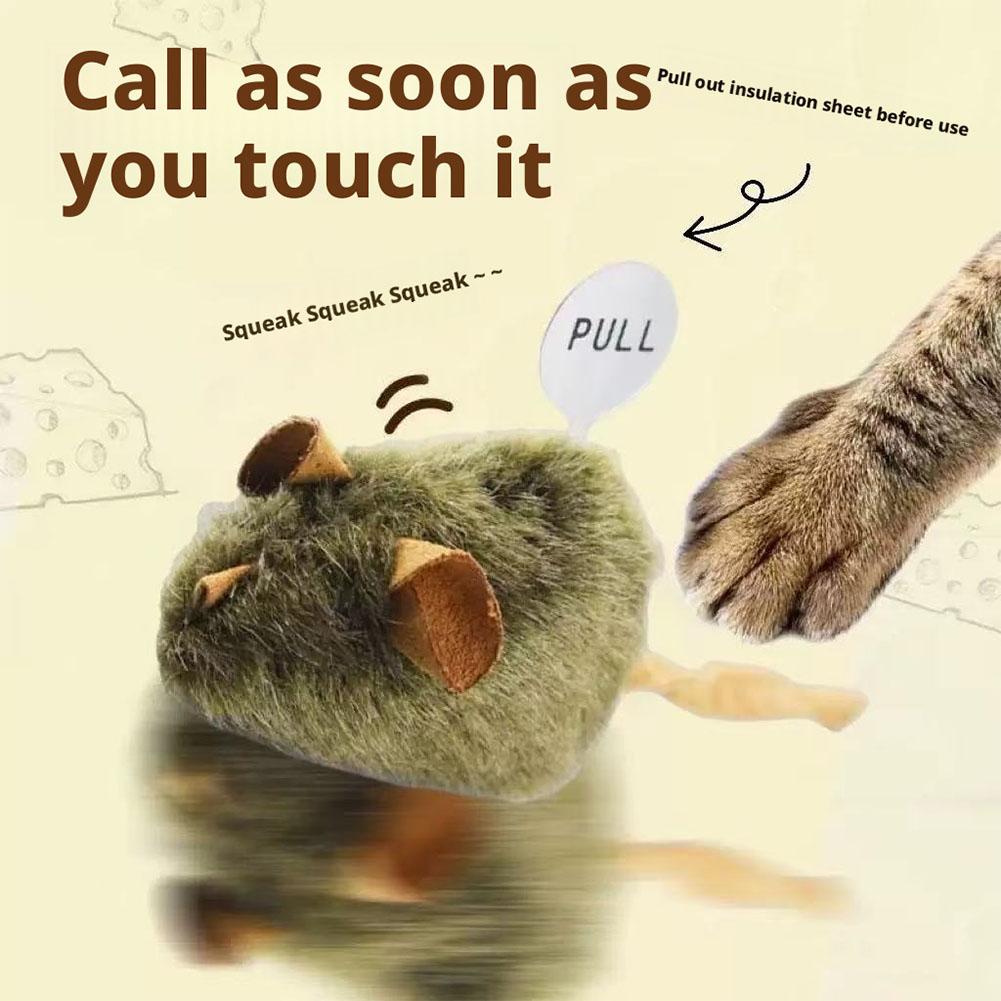 Electric Interactive Mouse Cat Toys Funny Plush Toy Smart Pet Interactive Movement Speak Out Toys Pet Cat Accessories