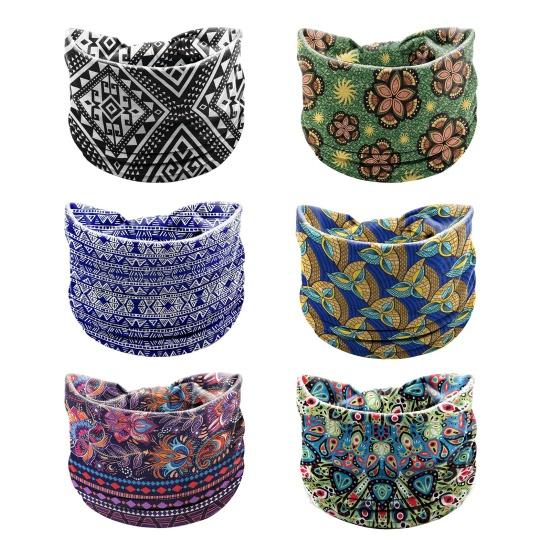 Wide Headband Sweat Absorbing Terry Ring Non Slip Elastic Hairband Boho Turban Knotted Headwrap Fashion Accessory