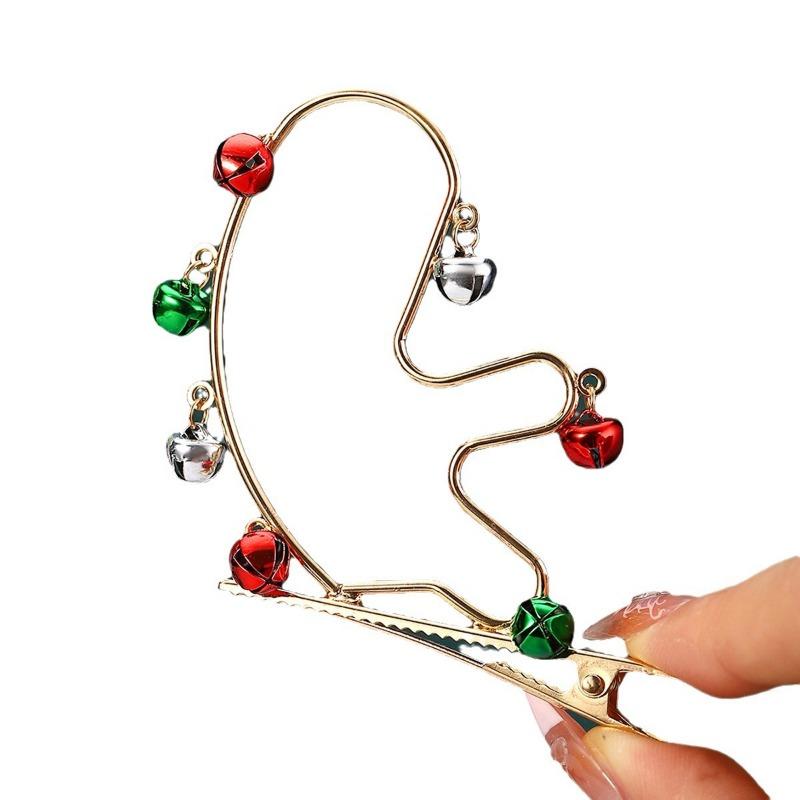 Hot-selling alloy bell women's girl hairpin cartoon bell antler shape word clip