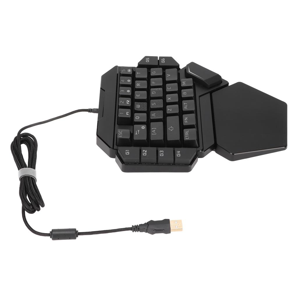 One Handed Keyboard 35 Keys Accurate Sensitive Control 6 Programmable Keys Ergonomic Design Half