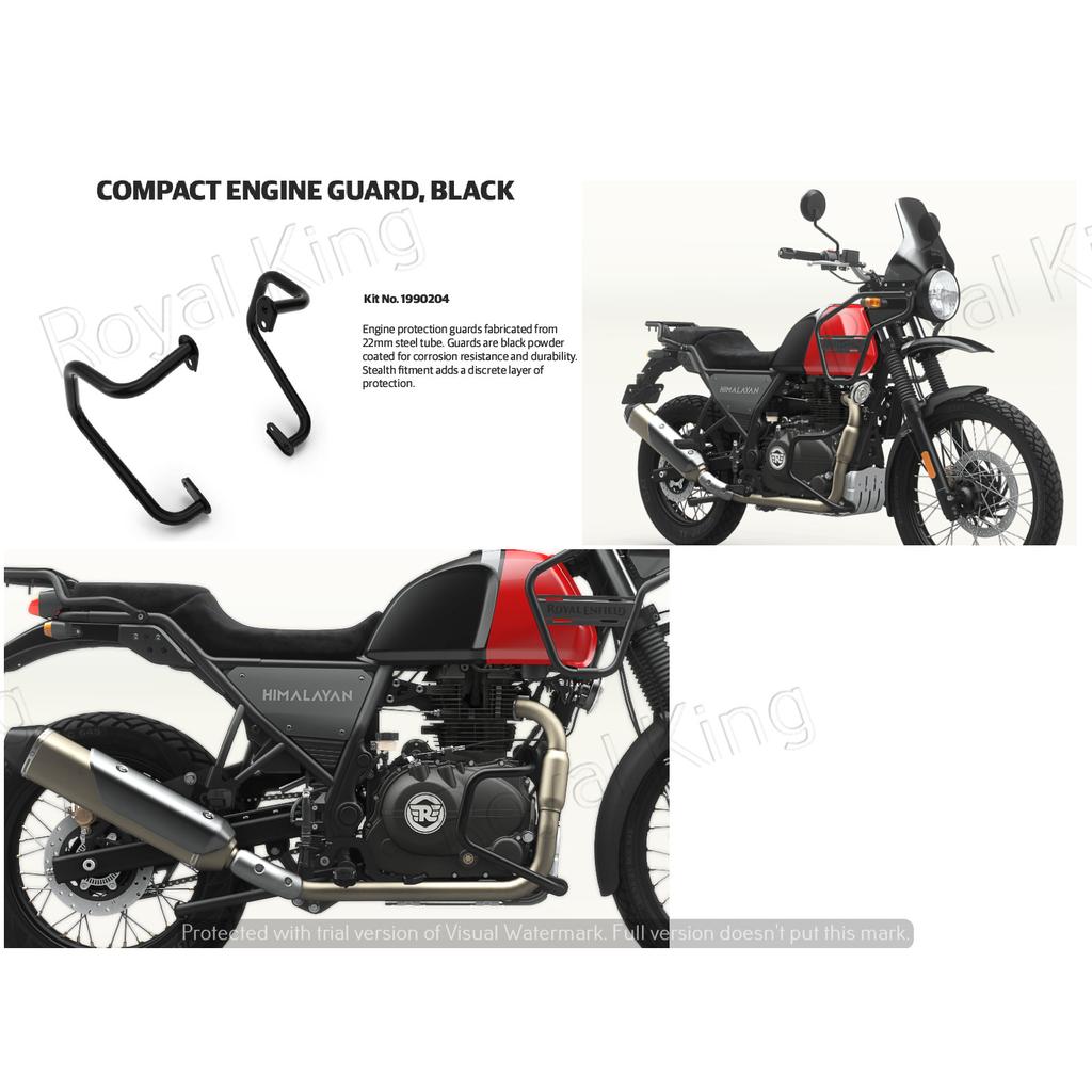 Compact Engine Guard Black For Royal Enfield Himalayan & Scram 411