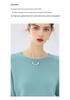 Lekasha Cashmere Women's Saddle Shoulder Round Neck Long Sleeve Sweater