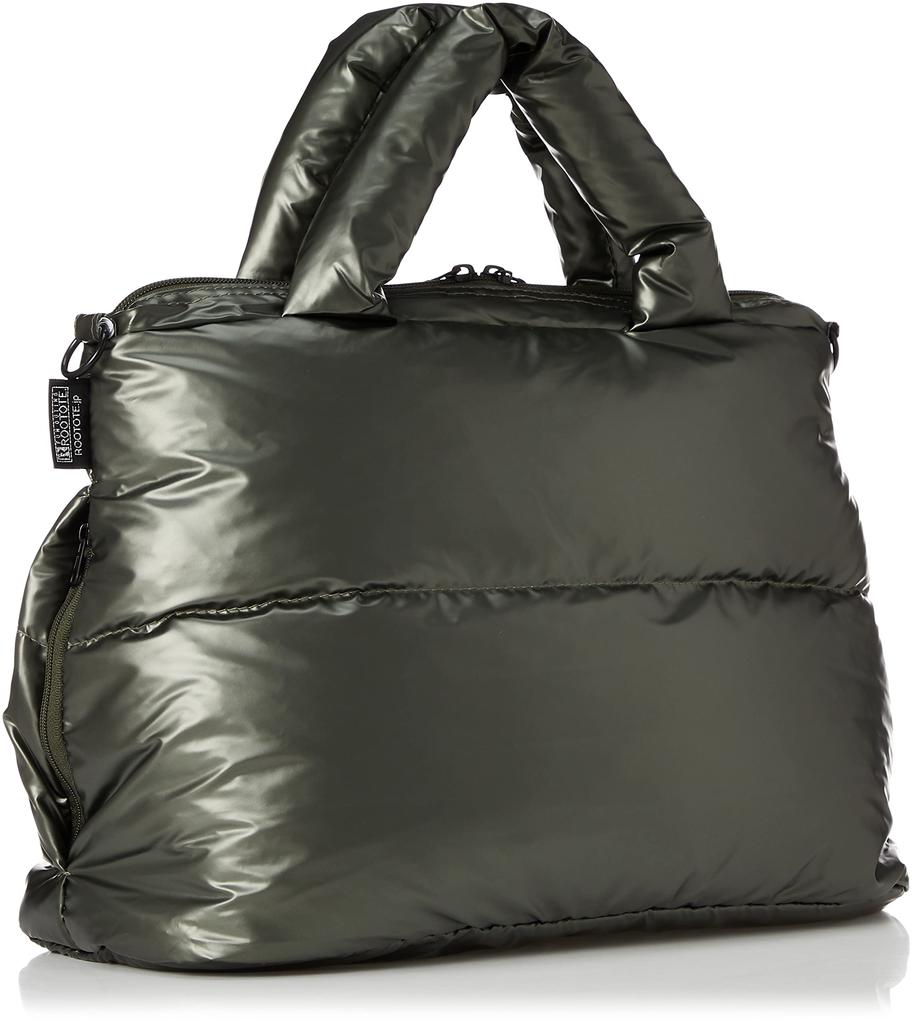 ROOTOTE Women's Feather-Filled Small Tote Bag, LT Featherloo Deli, Color B 1470, Dark Khaki, Free Size