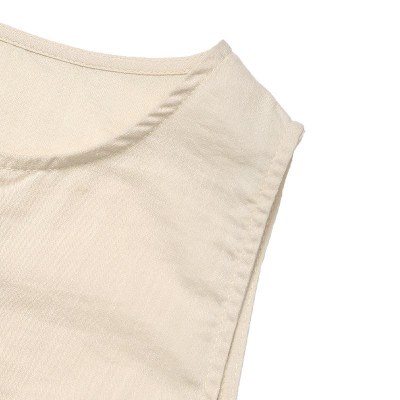 Women's Sleeveless Crew Neck Style Advanced Simple Dress