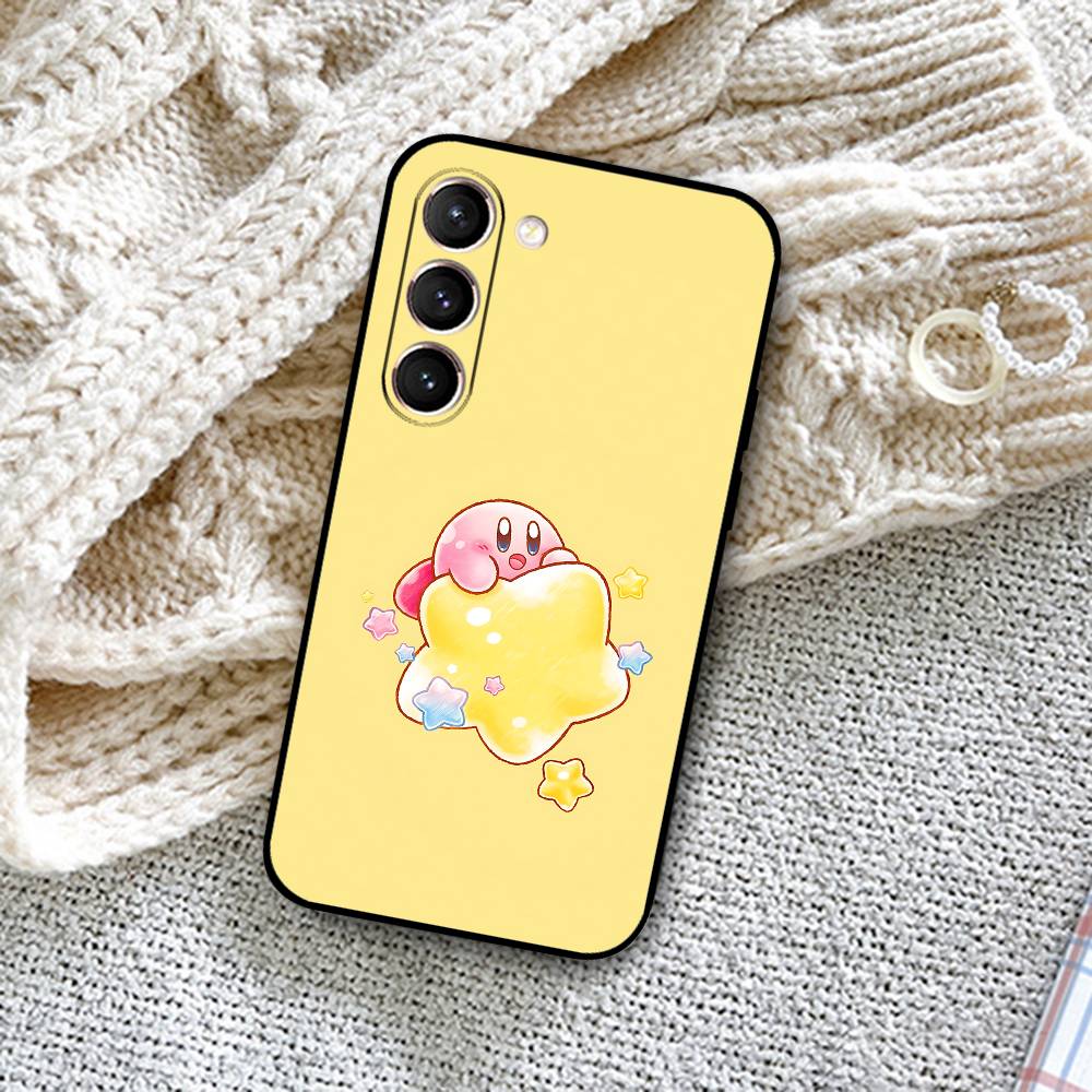 J-Kirby Phone Case Black Ultra-thin Shockproof Case For Samsung S24/S25/S22/S30/Note20/Lite/Ultra/5G/Plus/FE