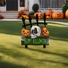 Spooky Halloween Metal Ghost Bat Haunted House Yard Stake Outdoor Garden Decoration Party Favor for Fall Festivities