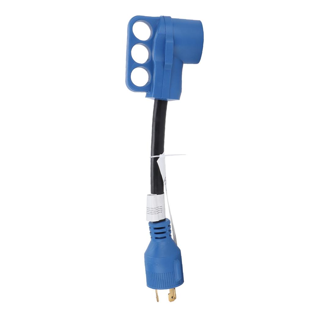 RV Power Adapter Conversion Cable 30A to 30A 125V 10awg 3 Cord for Charging Vehicles Blue