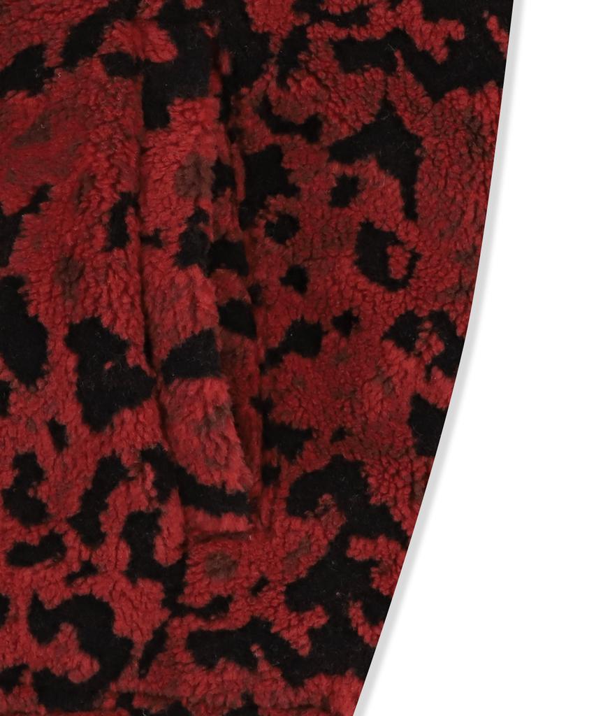 Yeseyesee Reversible Leopard Fleece Jacket Red