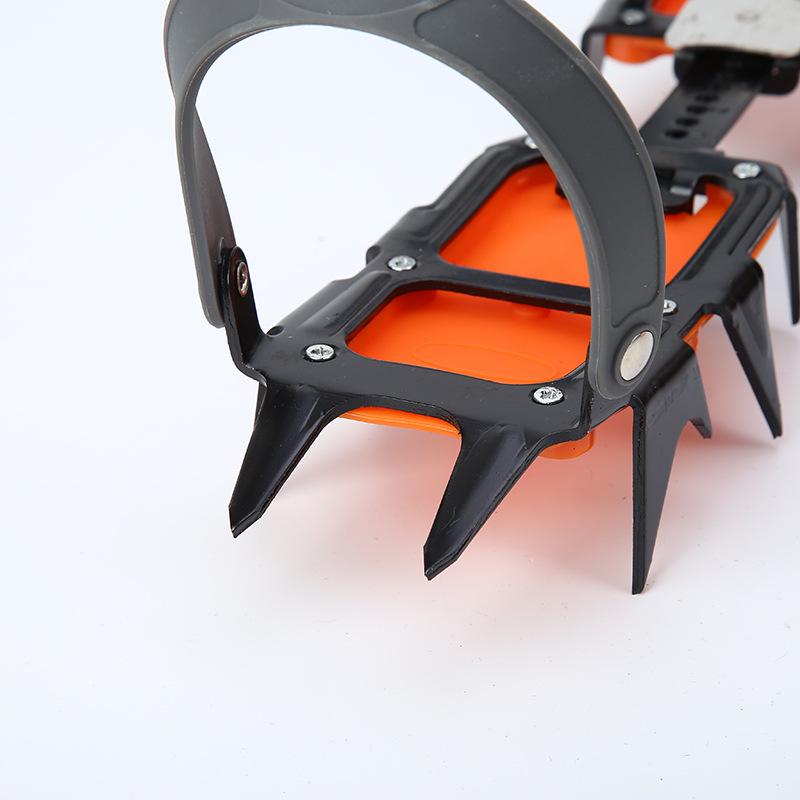 12-Tooth Ice Cleats: Anti-Slip Covers for Snow, Ice Climbing, Hiking & Mountaineering