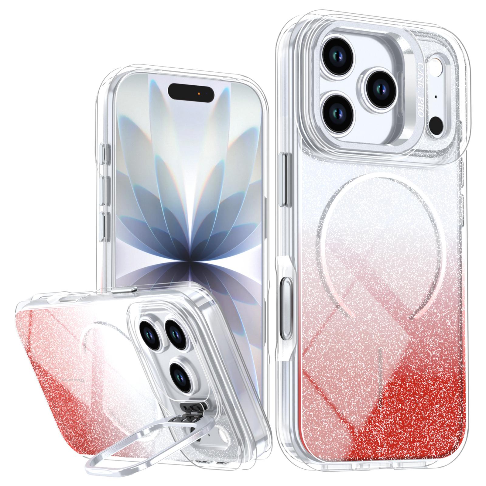 

For iPhone 17 Pro Max Case MagSafe-Compatible Gradient Glitter Shockproof Phone Cover