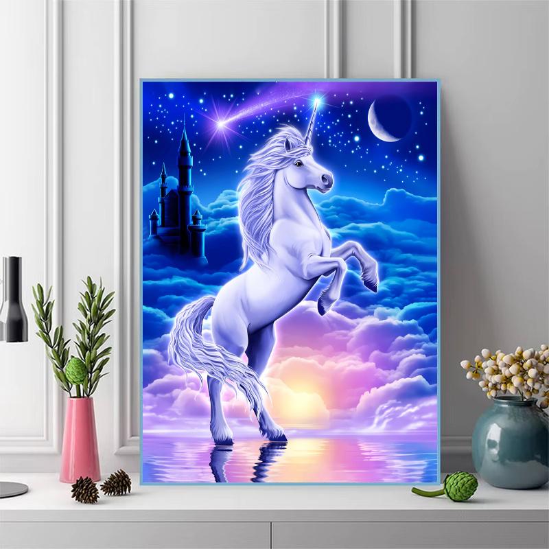 Uni-horse 100% Round Full Drill 5D DIY Diamond Painting Embroidery Cross Stitch Rhinestone Décor