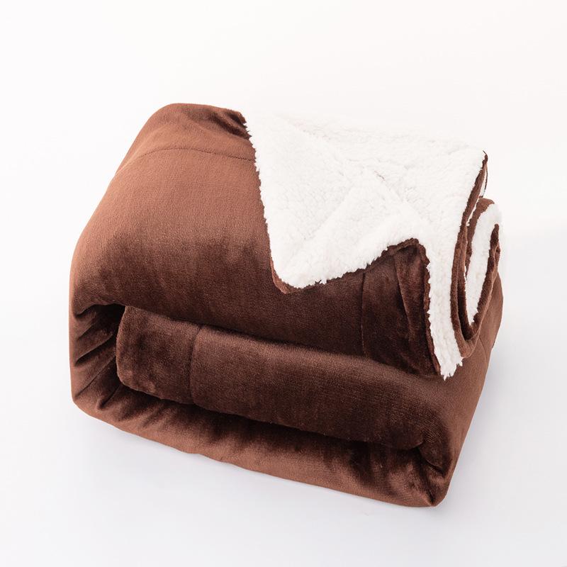 Sherpa Lambskin Double-Layer Flannel Blanket